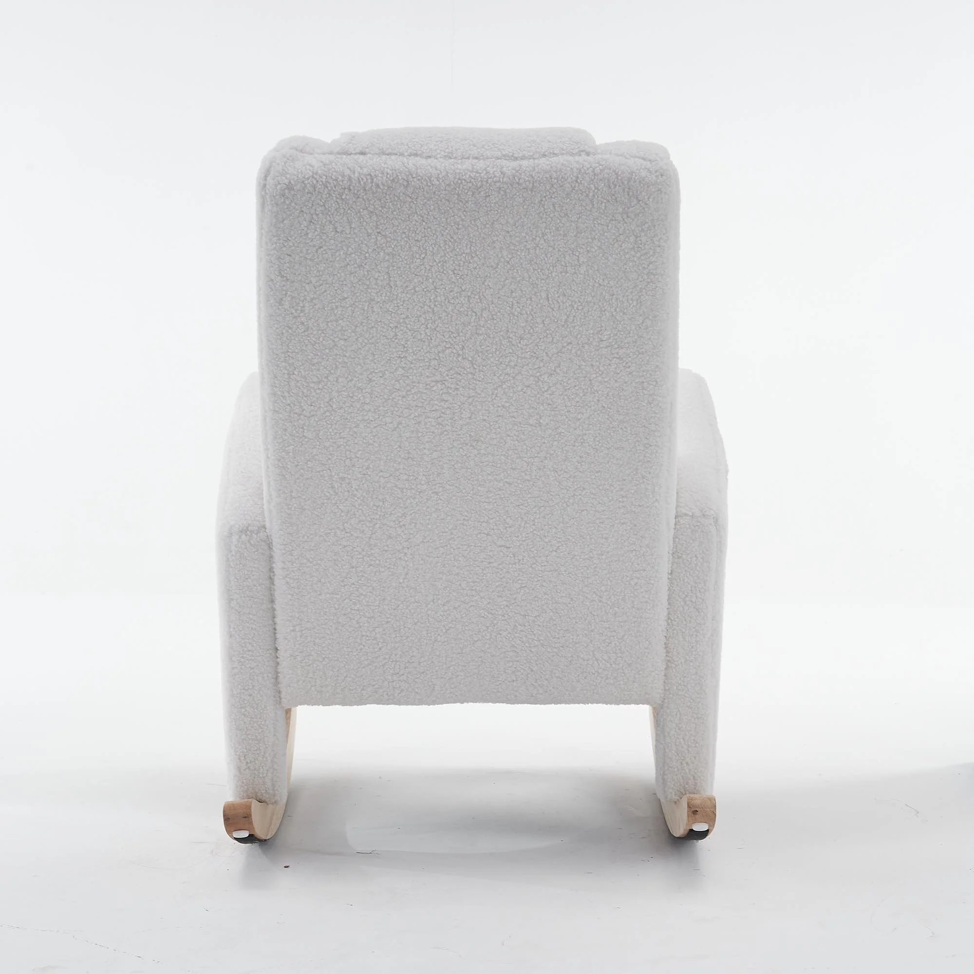 Fabric Nursery Rocking Chair With Adjustable Footrest