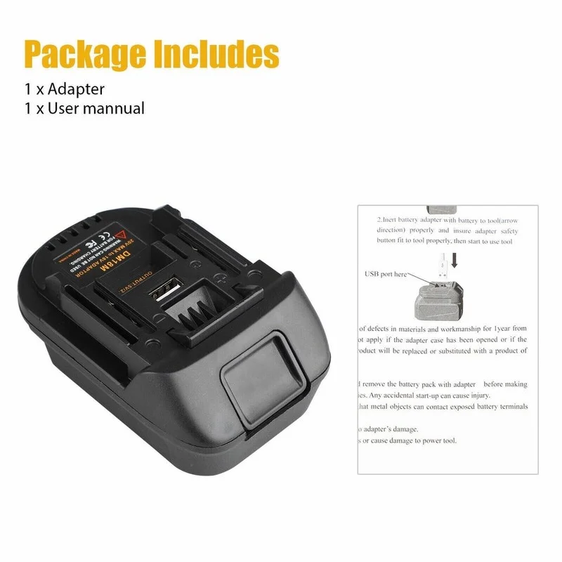 The Perfect Part Dewalt 20V Battery Adapter, Dewalt to Milwaukee Battery Adapter Converter