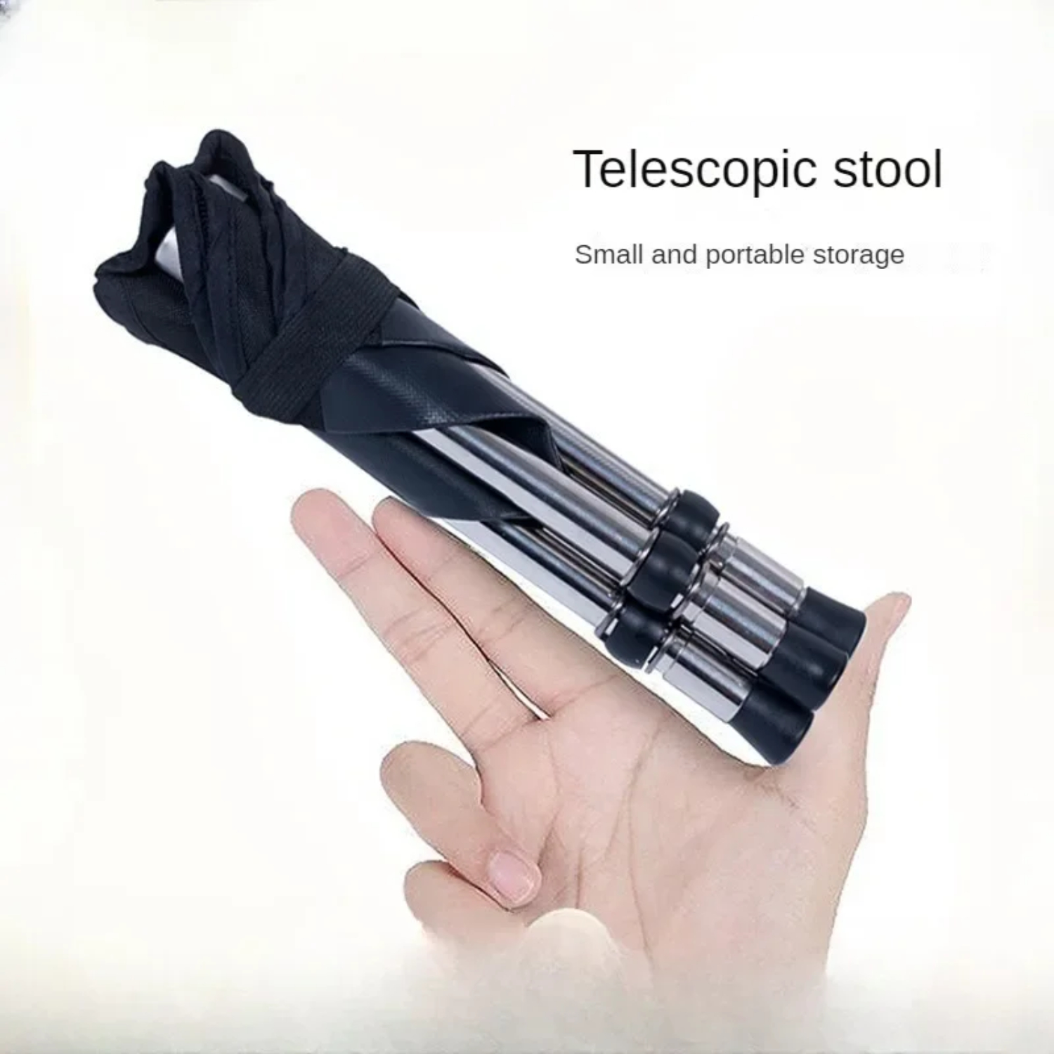 Portable and Ultra-Light Outdoor Stainless Steel Folding Stool for Camping  Picnic  Fishing  and Travel. Telescopic Small Bench for Maximum Comfort.