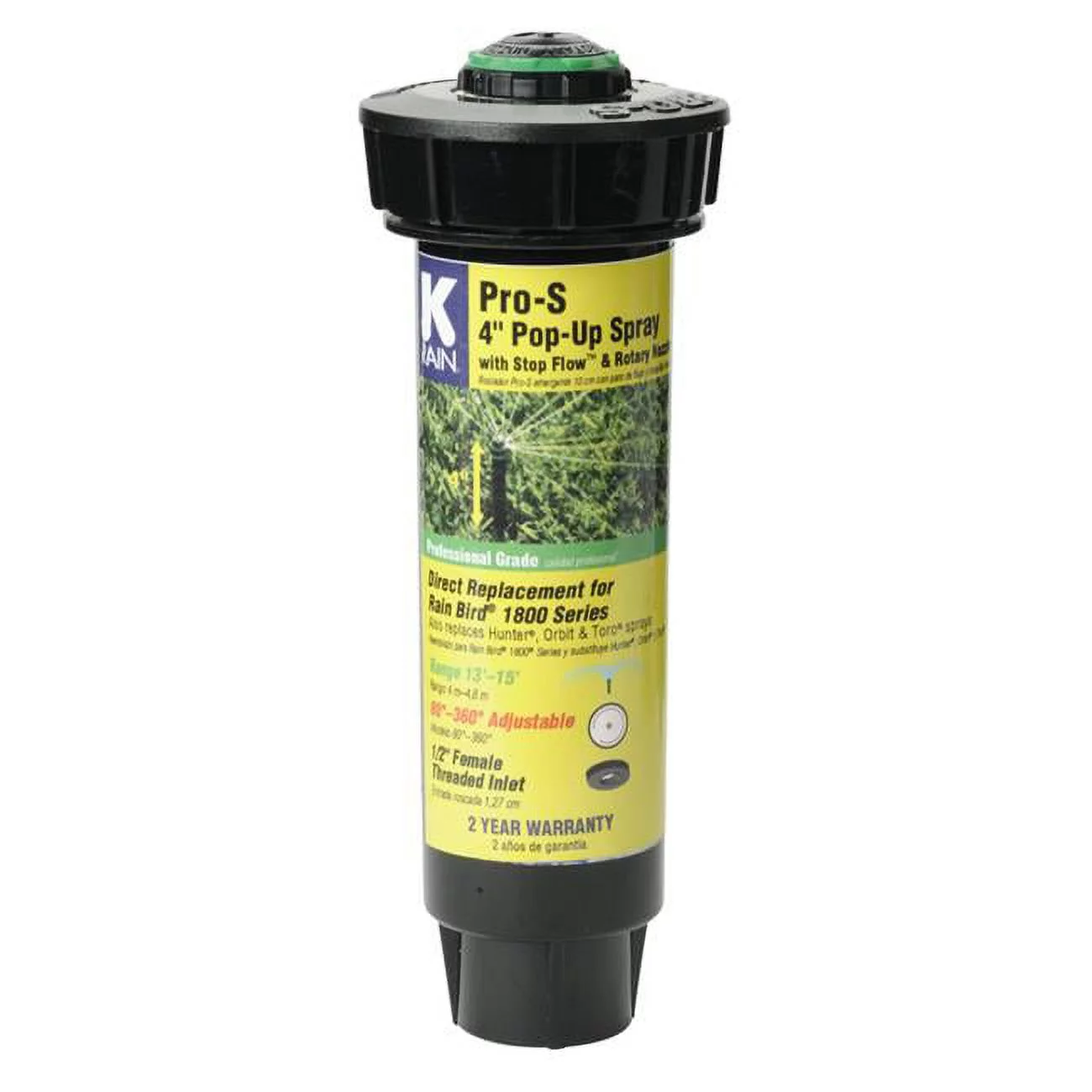 K-Rain 30651 Pro-S Adjustable Pop-Up Spray Head, 4