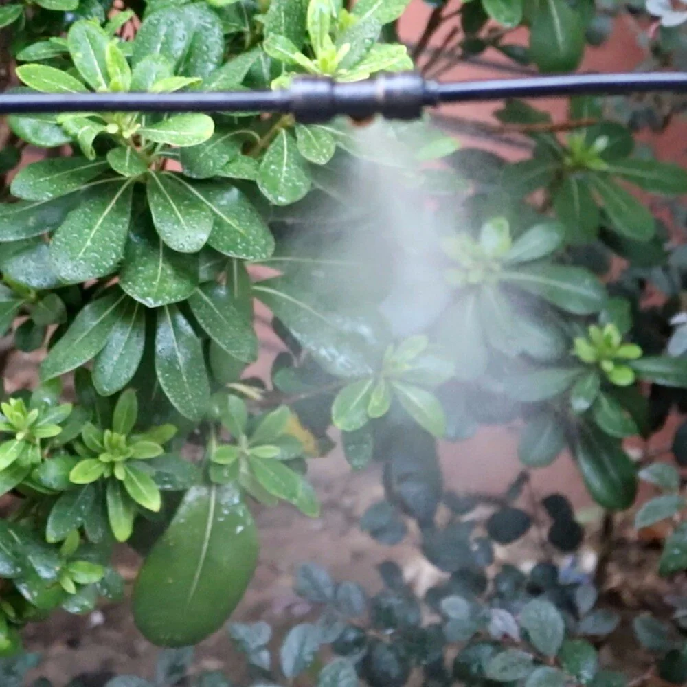 DIY garden Drip Irrigation System sprinkler Garden Hose Kits mist system 10m 4/7mm hose 15 Pcs low pressure nozzle with tees