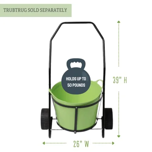 Gardener's Supply Company Rolling Garden Clean-up Cart | Multi-Purpose Mobile Gardening Caddy for 11 Gallon Tubtrugs | Outdoor Gardening Clean-up & Garden Tools Utility Cart - Holds up to 50 pounds