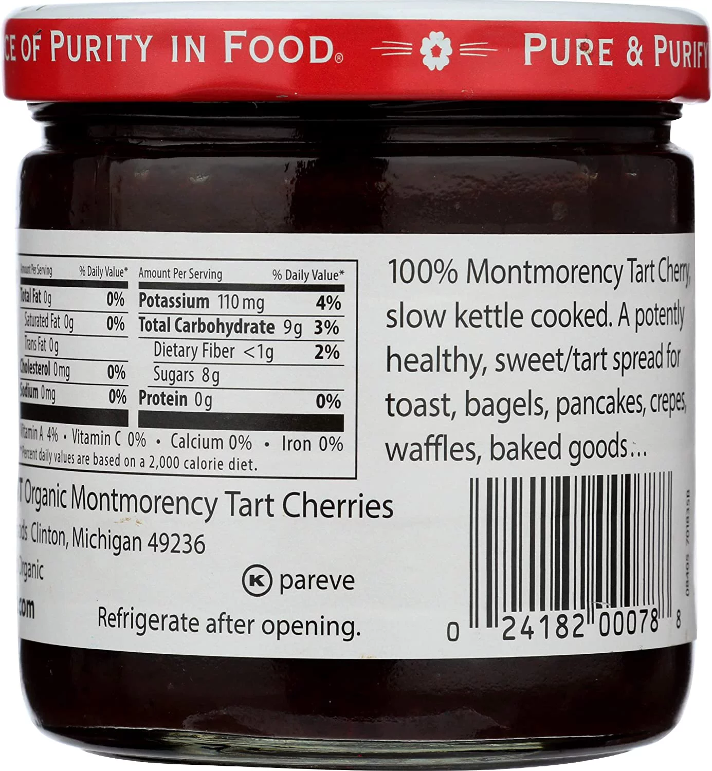 Eden Foods Organic Tart Cherry Butter -- 8 oz