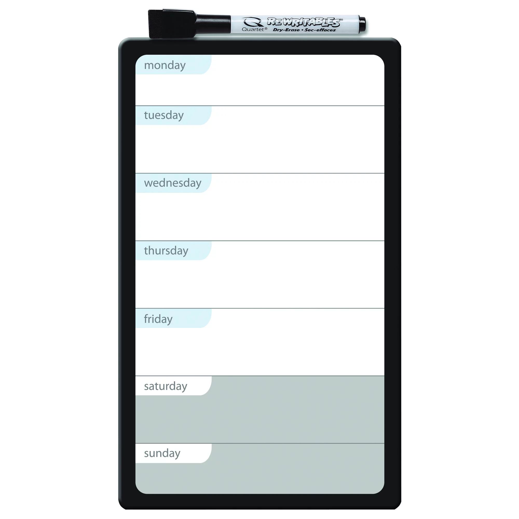Quartet Magnetic Dry-Erase Weekly Organizer, 6