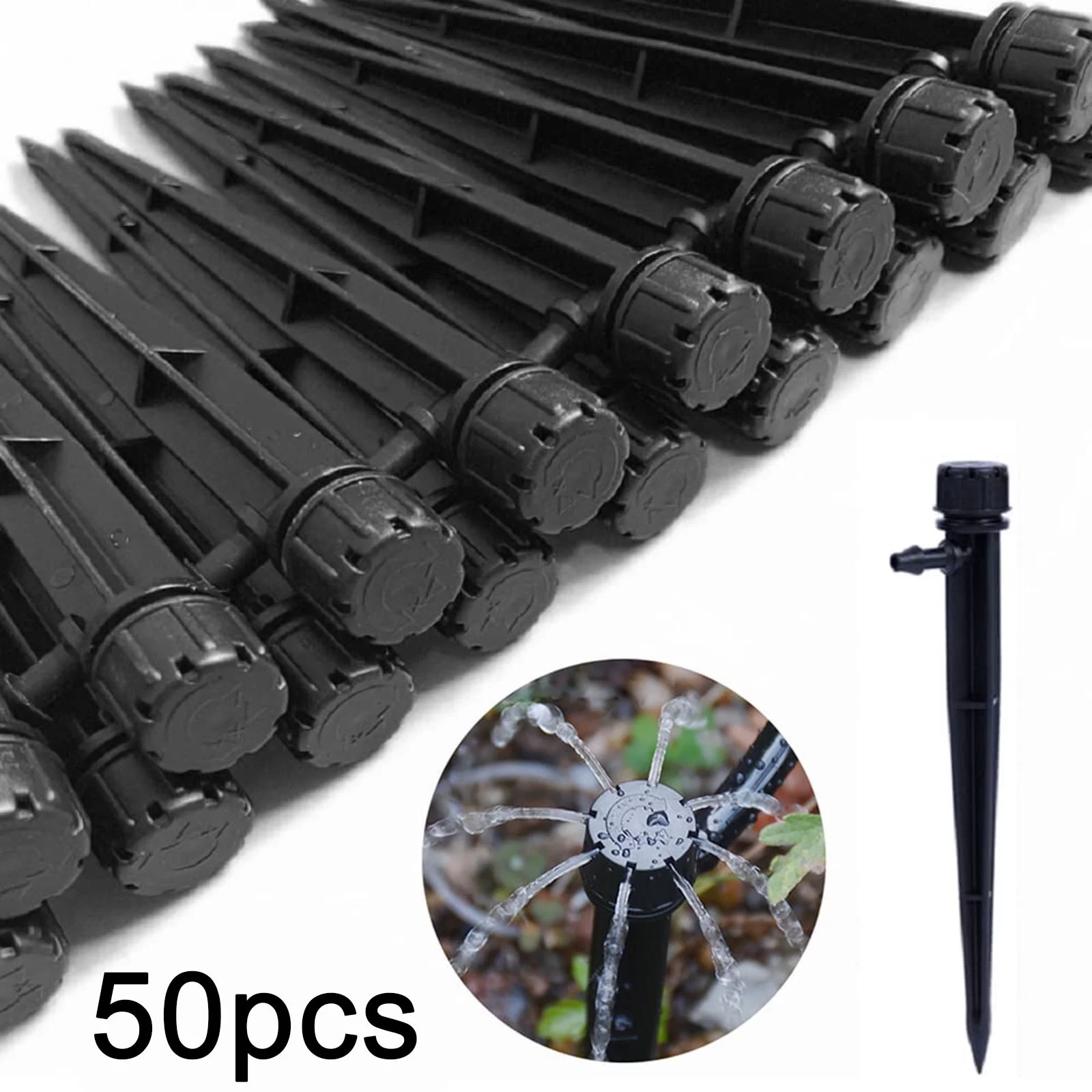 NLLSHGJ Adjustable 50PCS Irrigation Emitters 360 Water System for Patio Garden