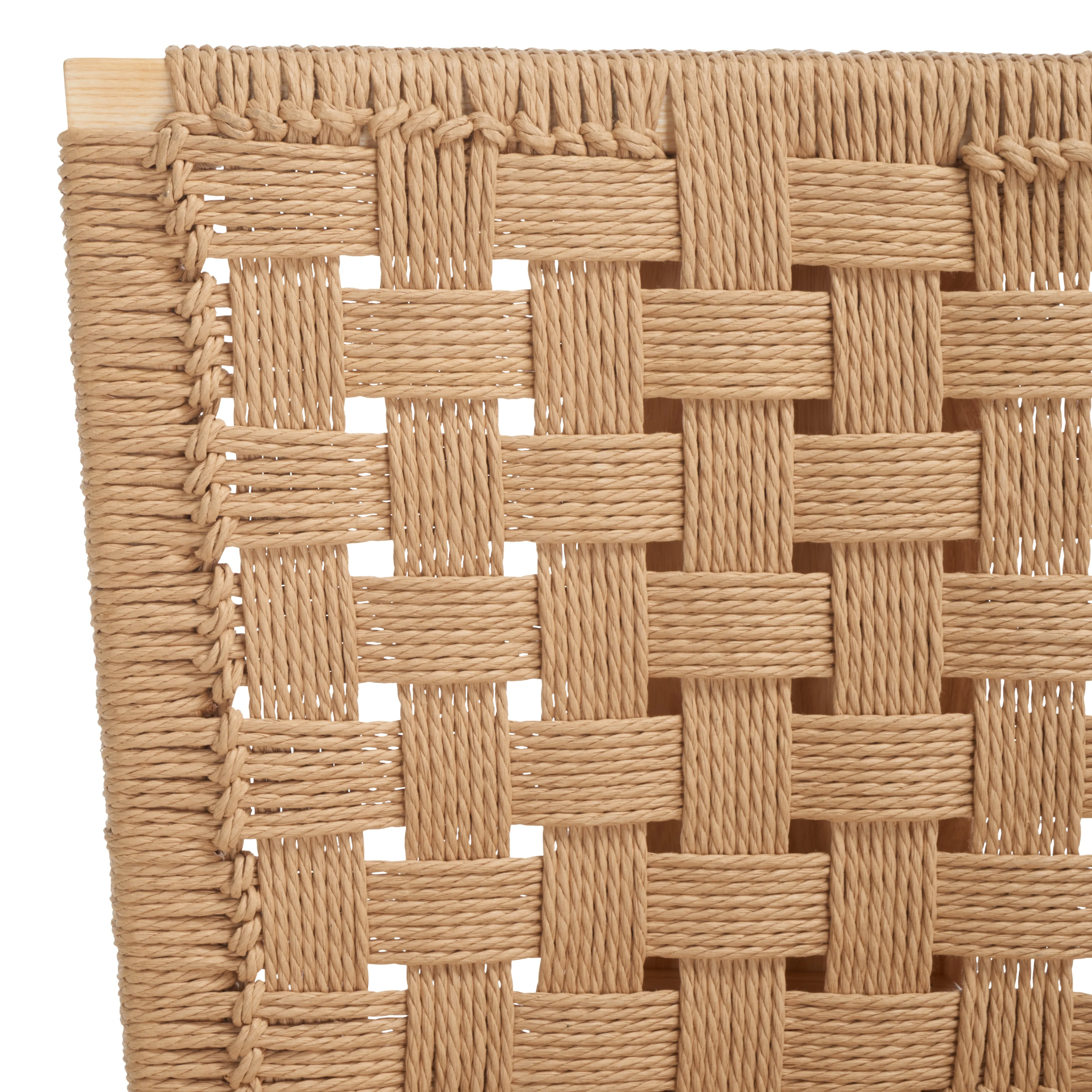 SAFAVIEH Couture Susanne Natural Woven Paper Solid Dining Side Chair, Natural (Set of 2)