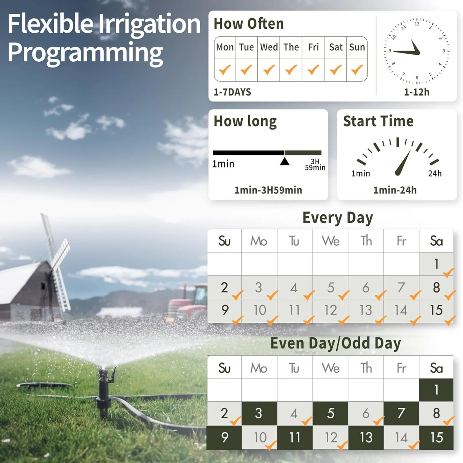 Garden Irrigation Automatic Watering Device Gardening Timer Atomization Micro Spray System Watering Device