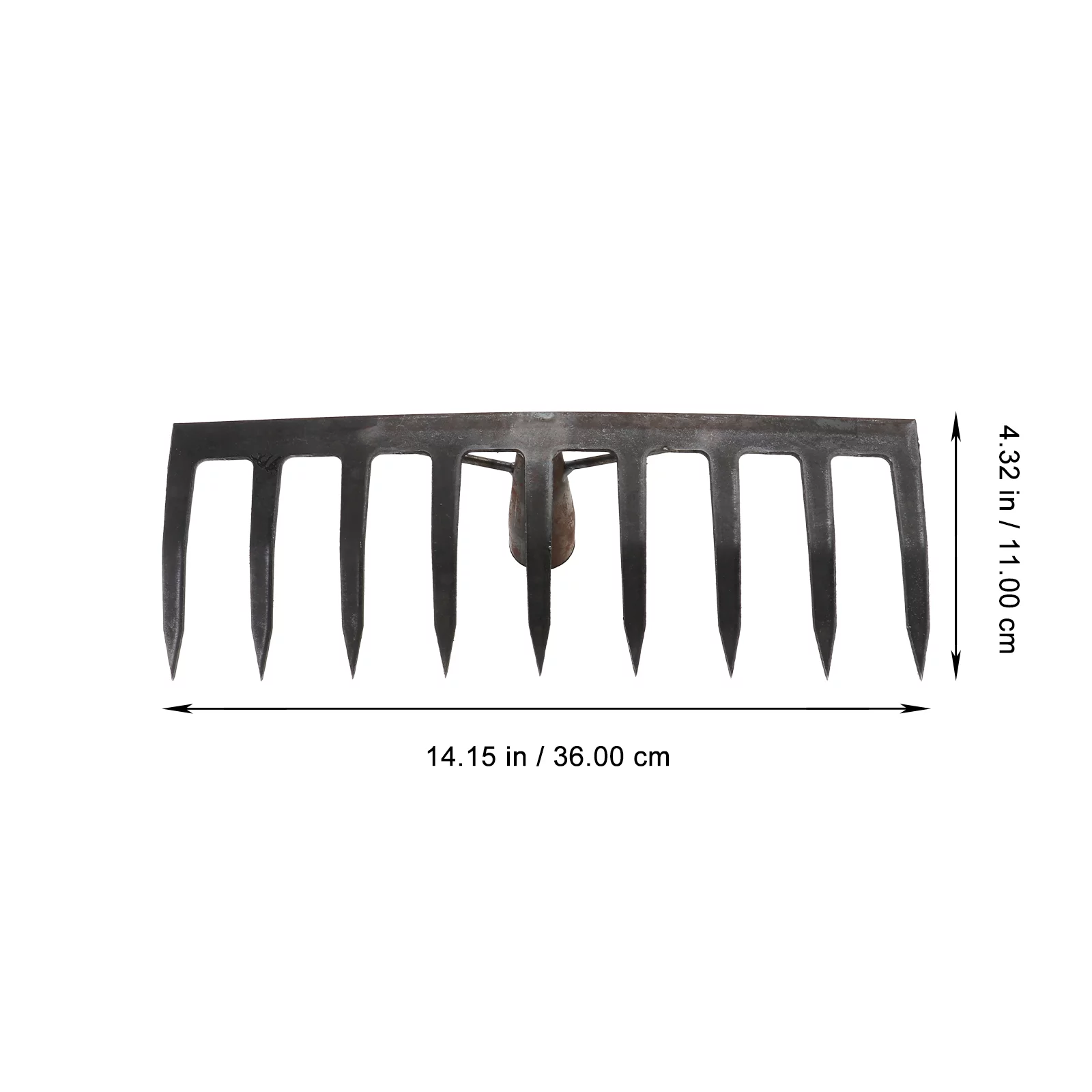 Gongxipen 1Pc Plowing Grass Rake Agricultural Rake Farm Implement Gardening Tool Dark Grey