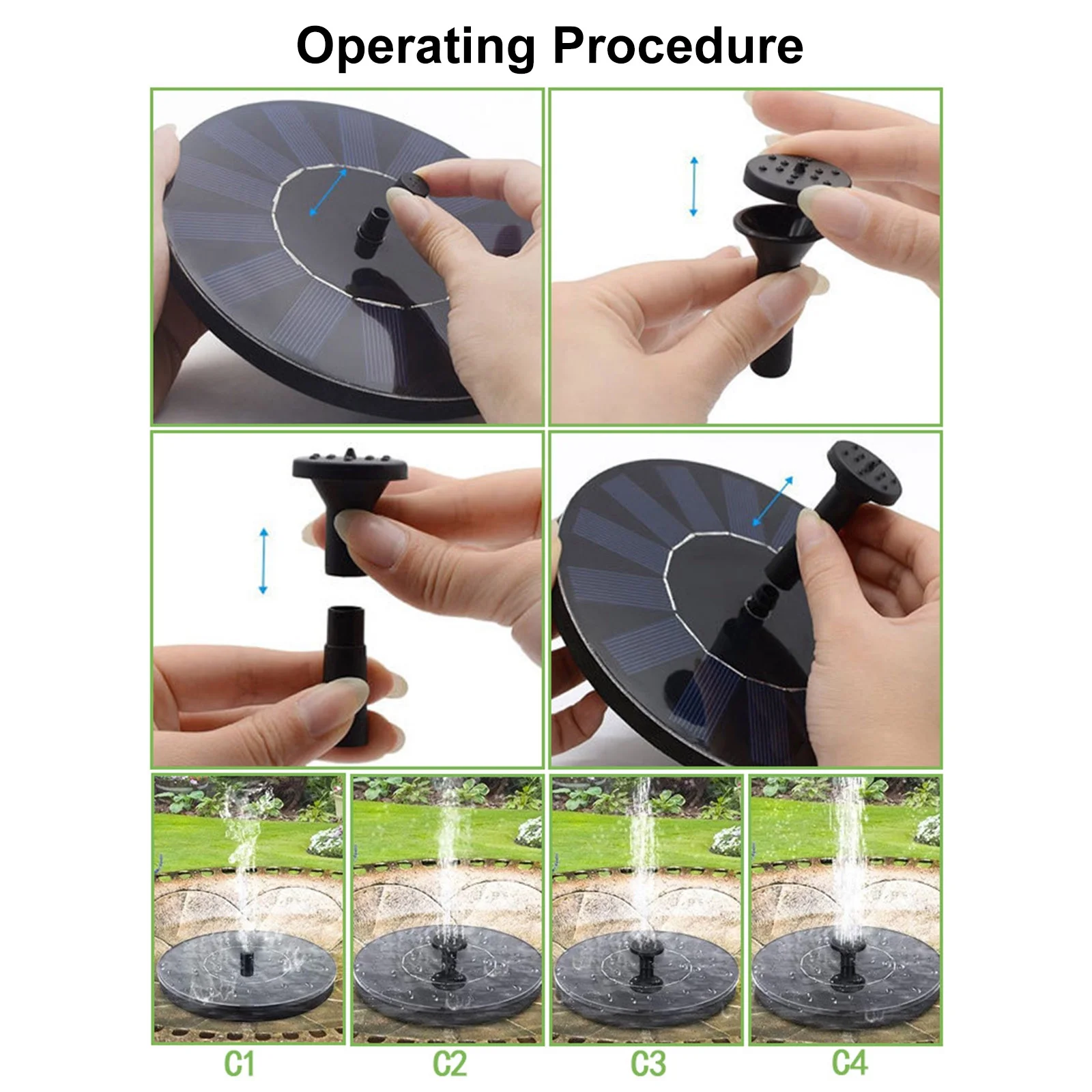Fountain,Pool Patio Panel Pool Solar Panel Water