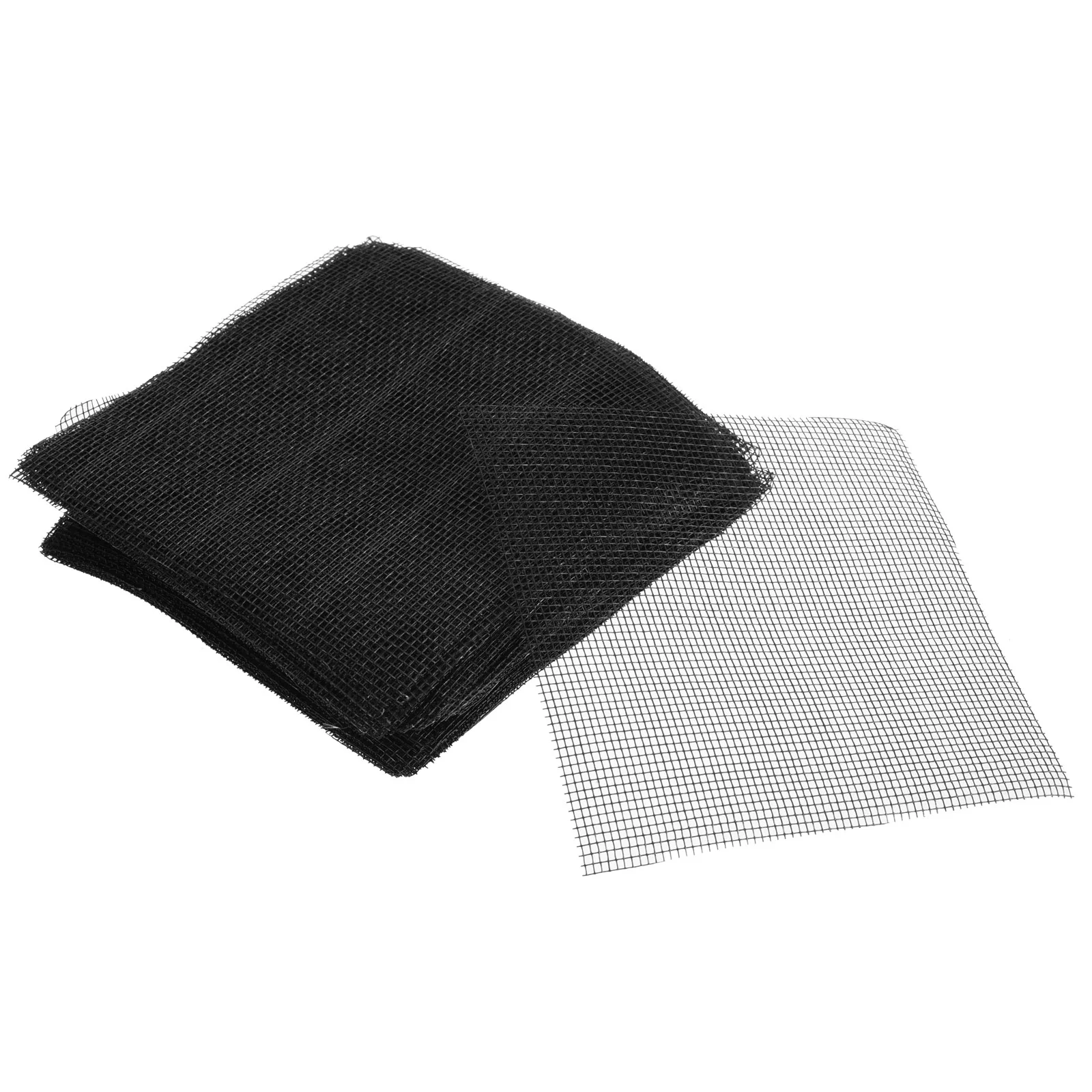 Uxcell Flower Pot Hole Mesh Pad, 4 x 4 Inch Square Drainage Hole Screen Bottom Grid Mat, Black 100 Pack