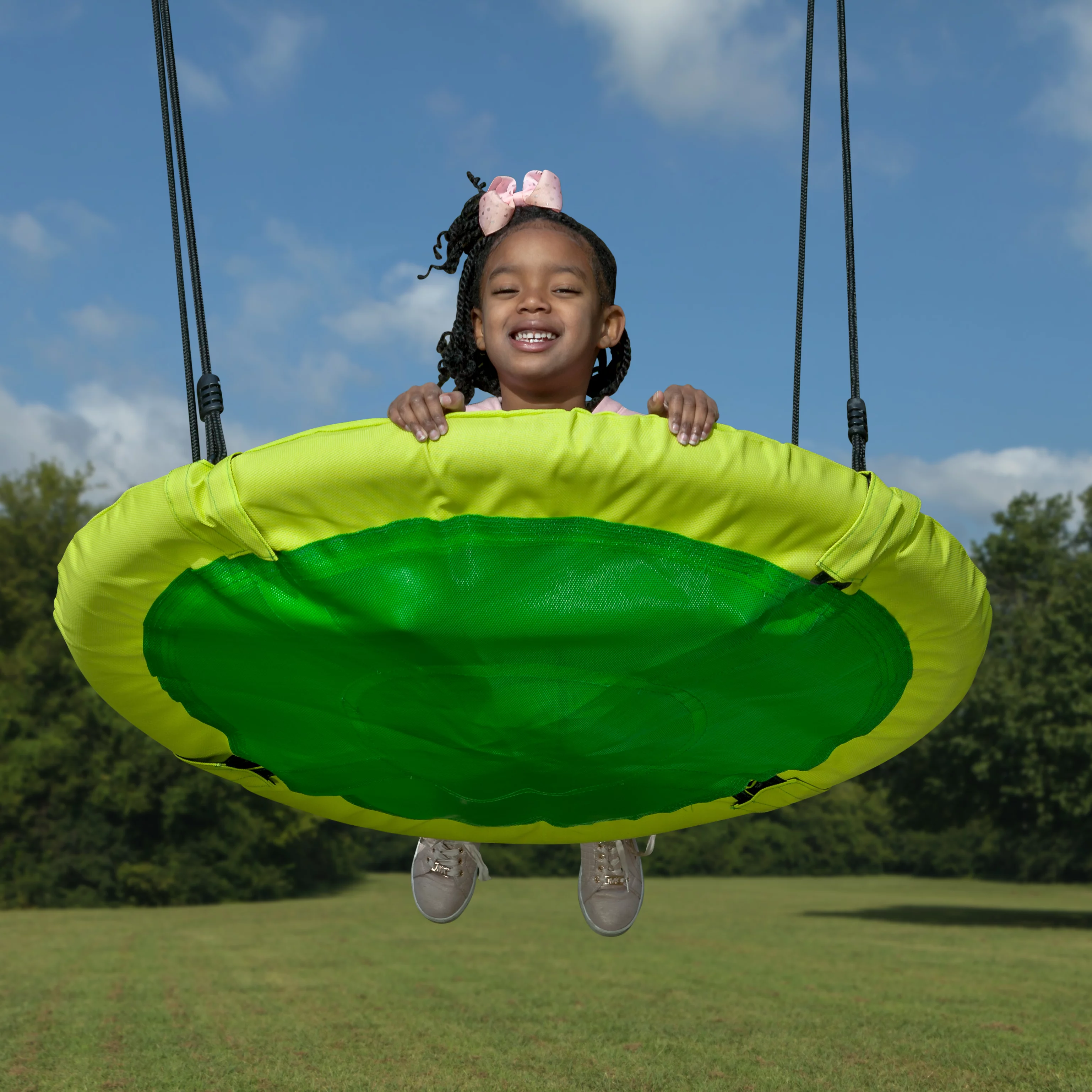 Creative Cedar Designs Kids Saucer Swing- Green