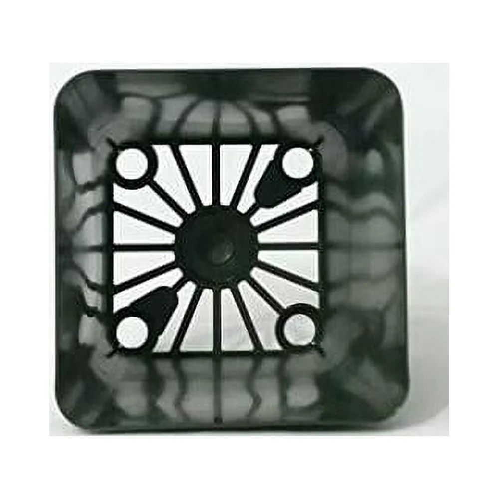 Square Plastic Pots For Plants, 3.25 Inch. Color: Dark Green