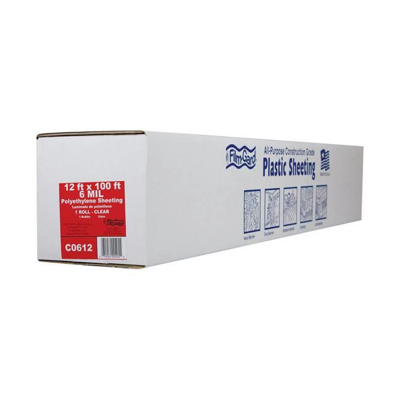 Berry Plastics 626044 6 mil 12 x 100 ft. Clear Polyethylene Sheeting Film