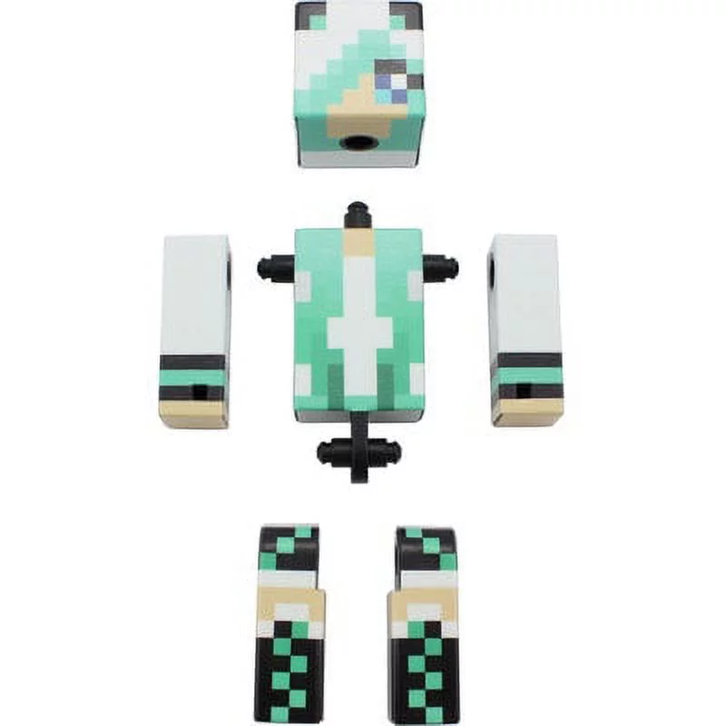 Panda Girl Teal Action Figure Toy, 4 Inch Custom Series Figurines by EnderToys