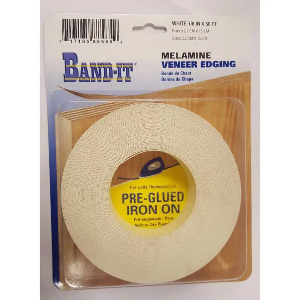 Band It  50 ft. x 0.87 x 0.03 in. White Melamine Edge Banding - White Melamine - 50 ft.