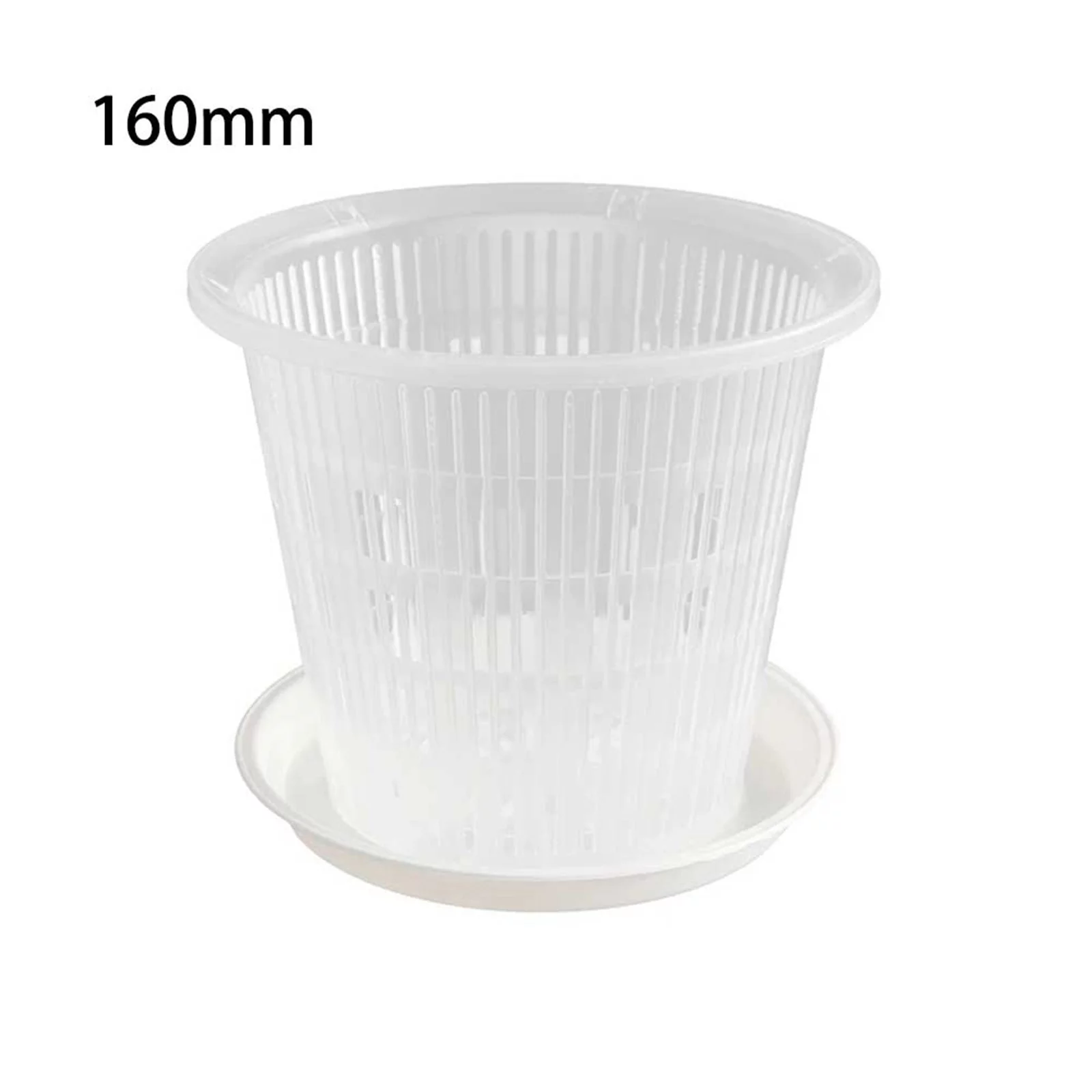 Transparent root-controlled orchid planting pot with stomata plastic flower pot