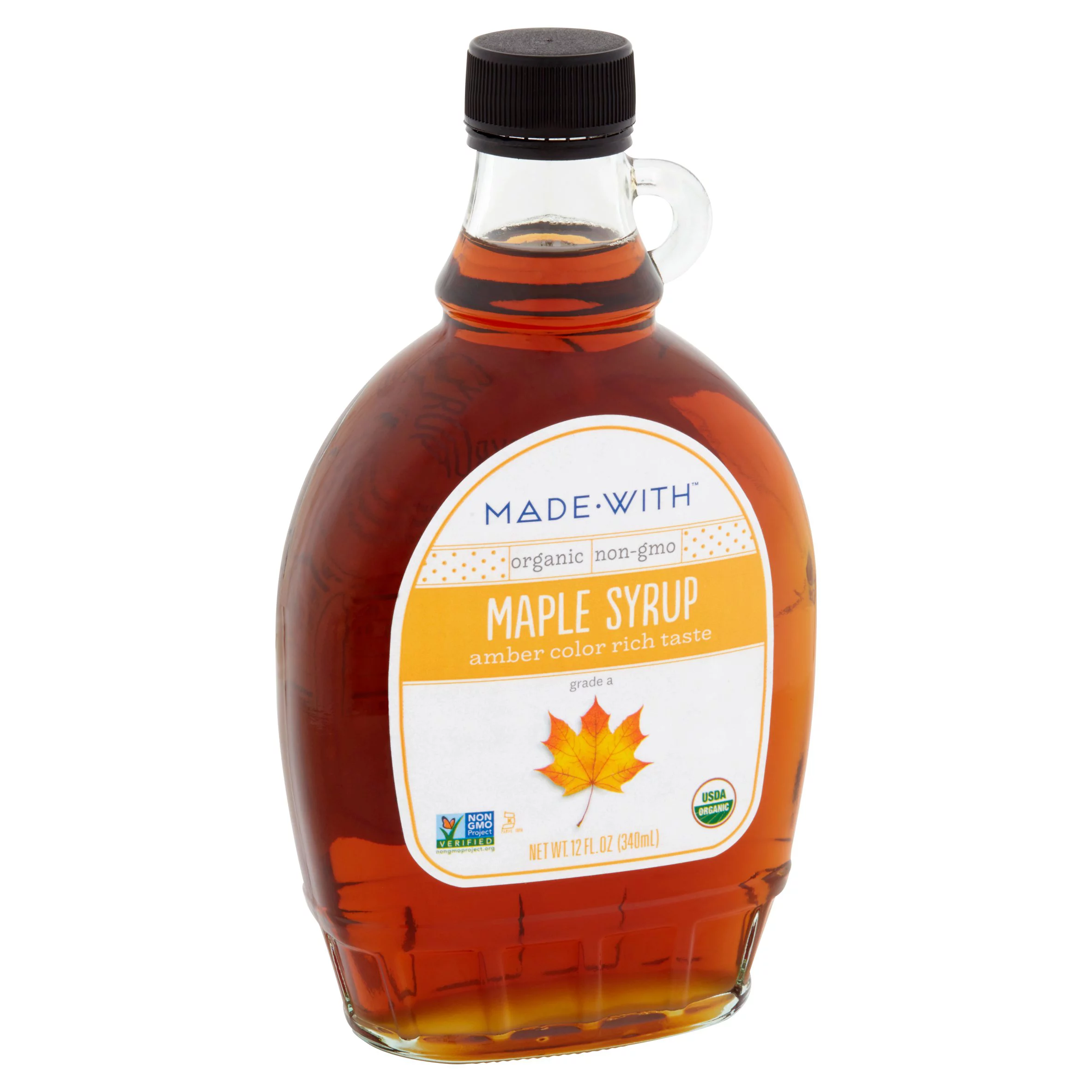 Made With Syrup Maple Grd A Ambr Org,12 Fo (Pack Of 12)