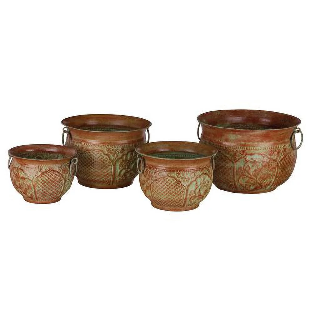 Regal Planter Set/4 - Green Moroccan