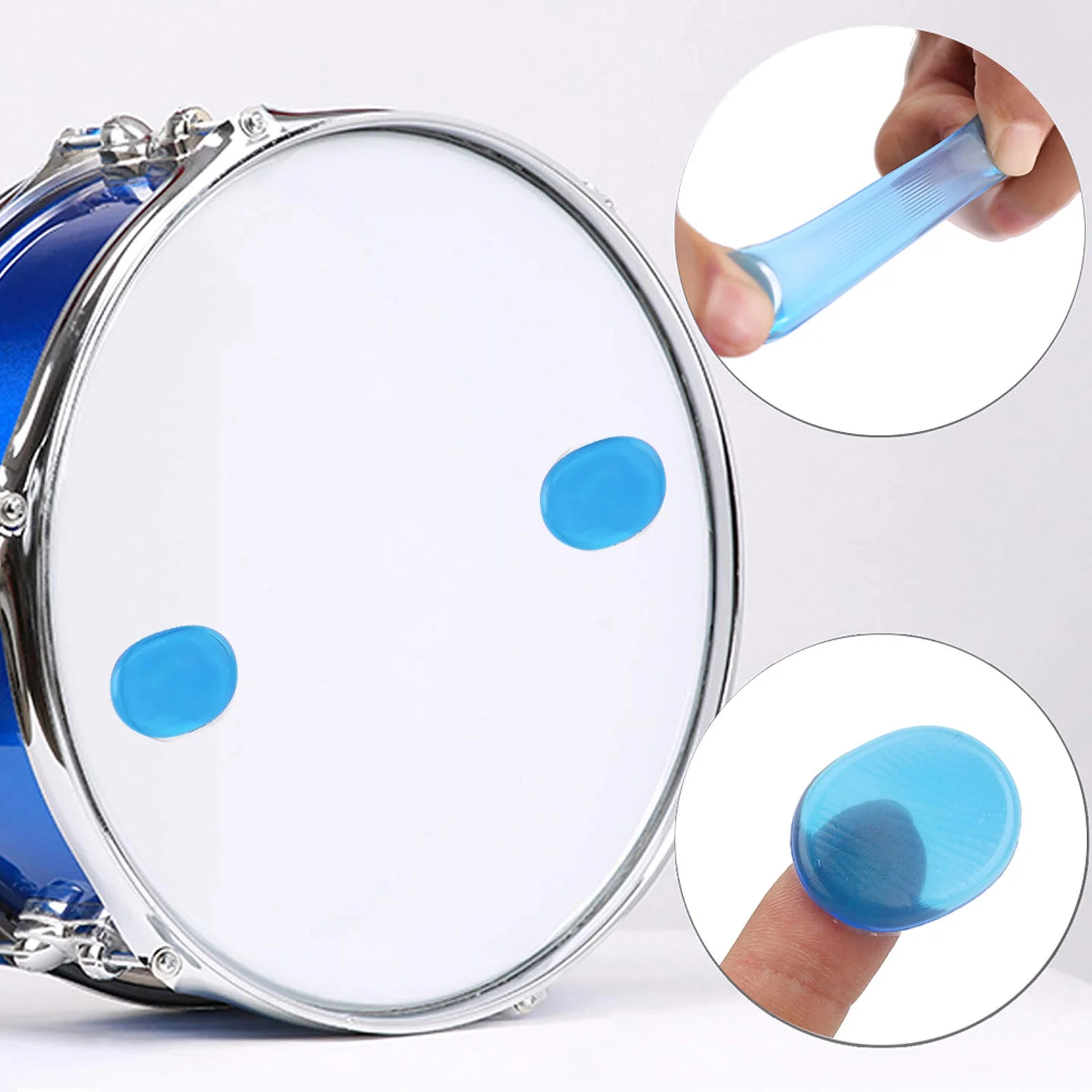 4 Sets Drum Dampener Silicone Damping Control Pad Silencer Instrument ECA