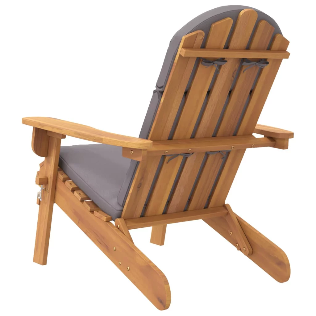 moobody Adirondack Patio Chair with Cushions Solid Wood Acacia