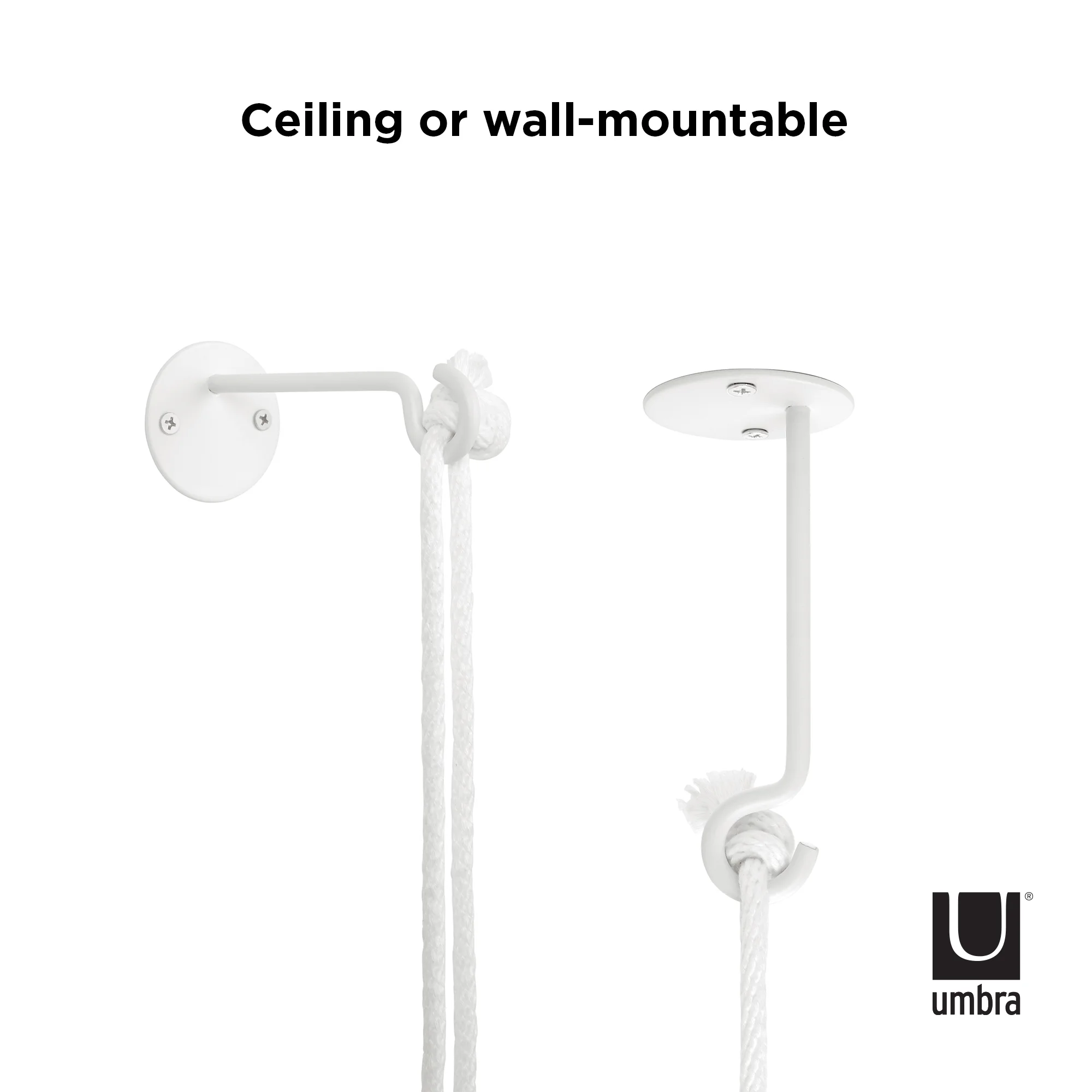 Umbra Bolo Ceramic Hanging Wall Planter White