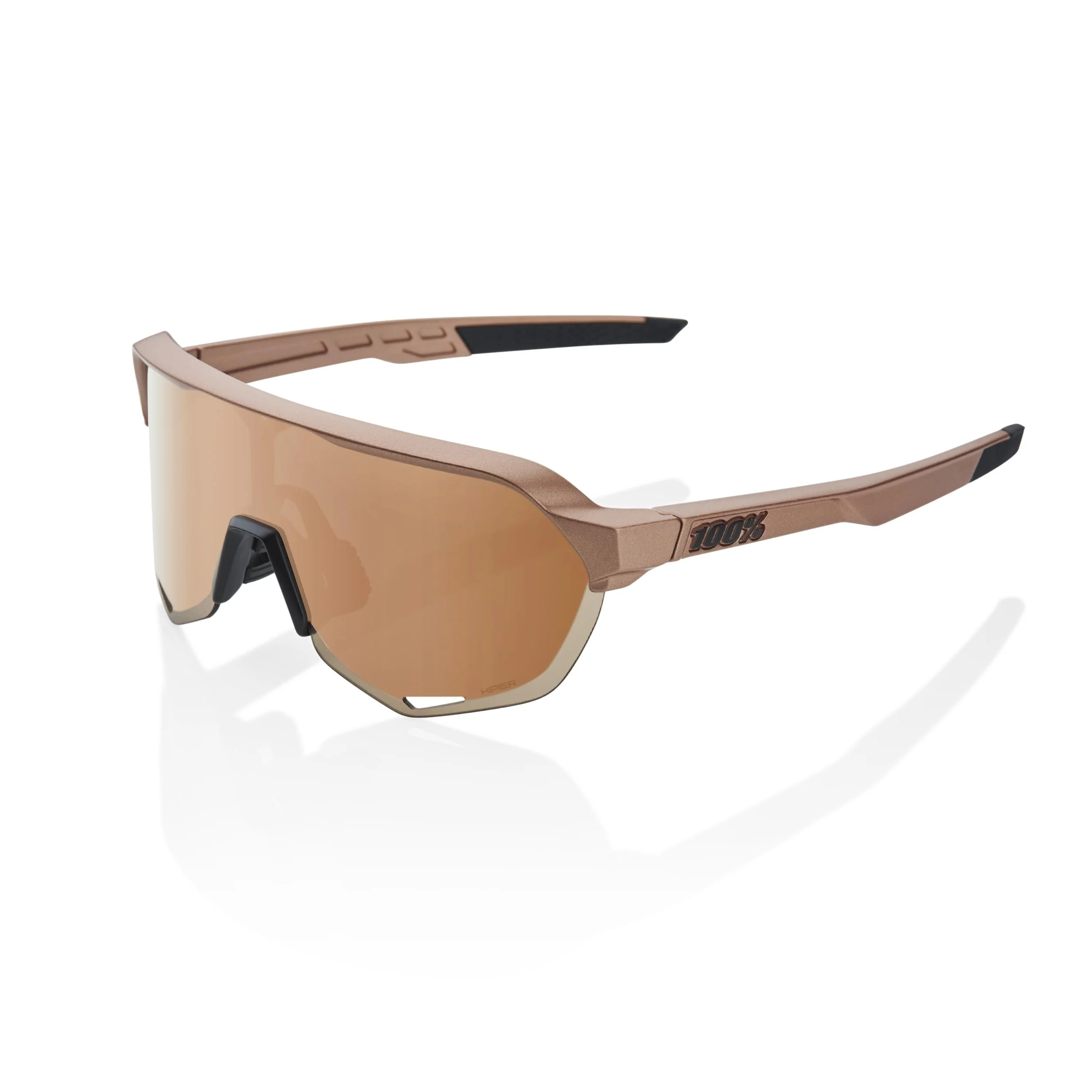 100% S2 Sunglasses - Matte Copper Chromium; HiPER Copper Mirror