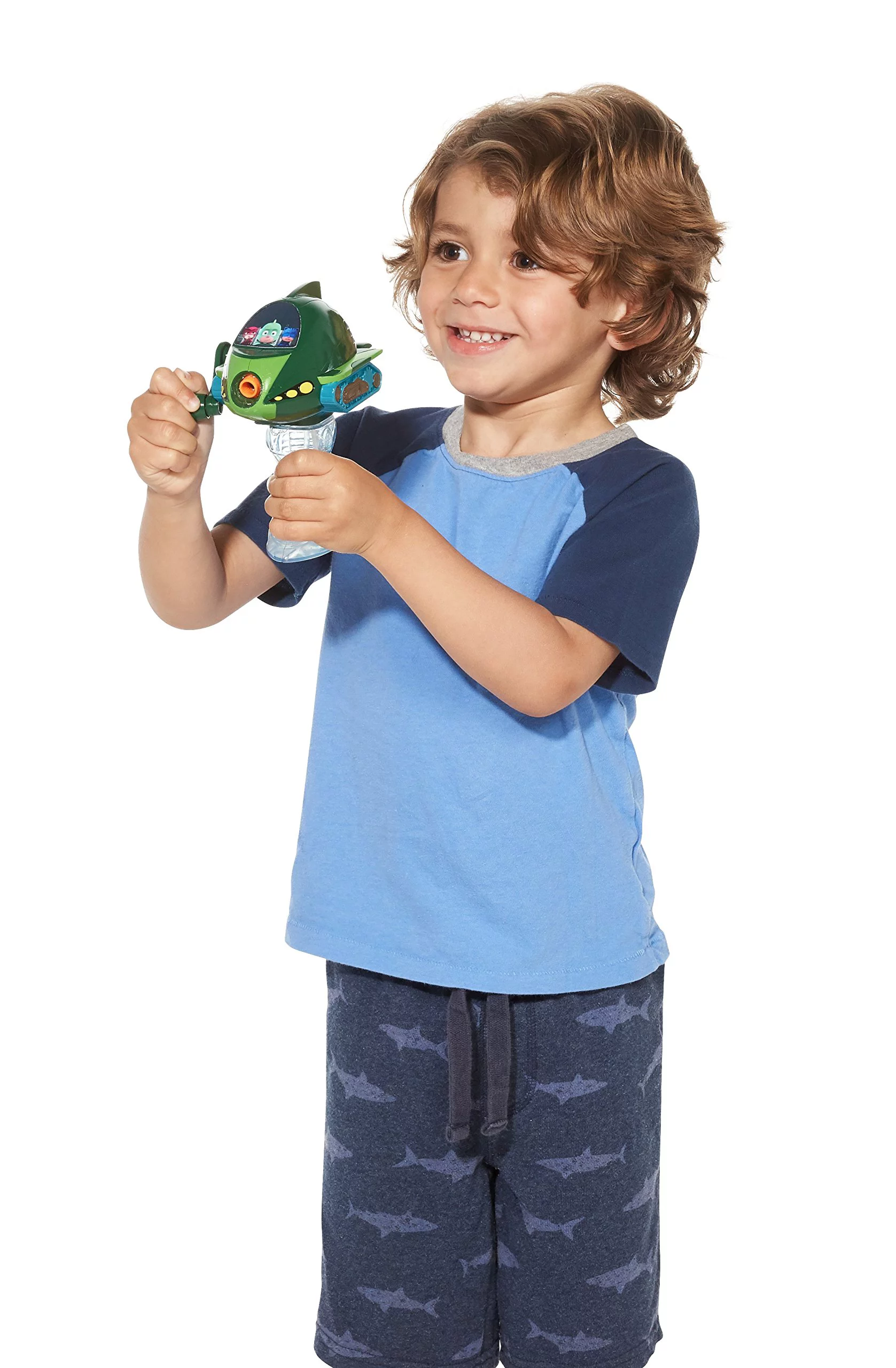 Little Kids PJ Masks Catboy Cat-Car Bubble Blower Vehicle with 4oz of Bubble Solution Toy, Blue