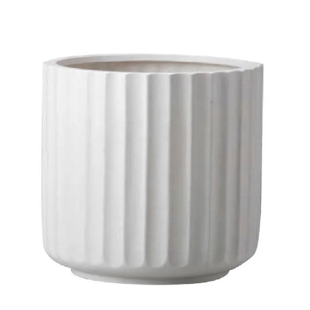 DTY Signature Mount Shavano 1-piece Fluted Fiberstone Planter 14