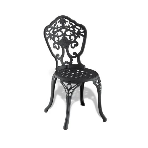 Buumin 3-Piece Set Of Cast Aluminum Patio Furniture With Black Frame