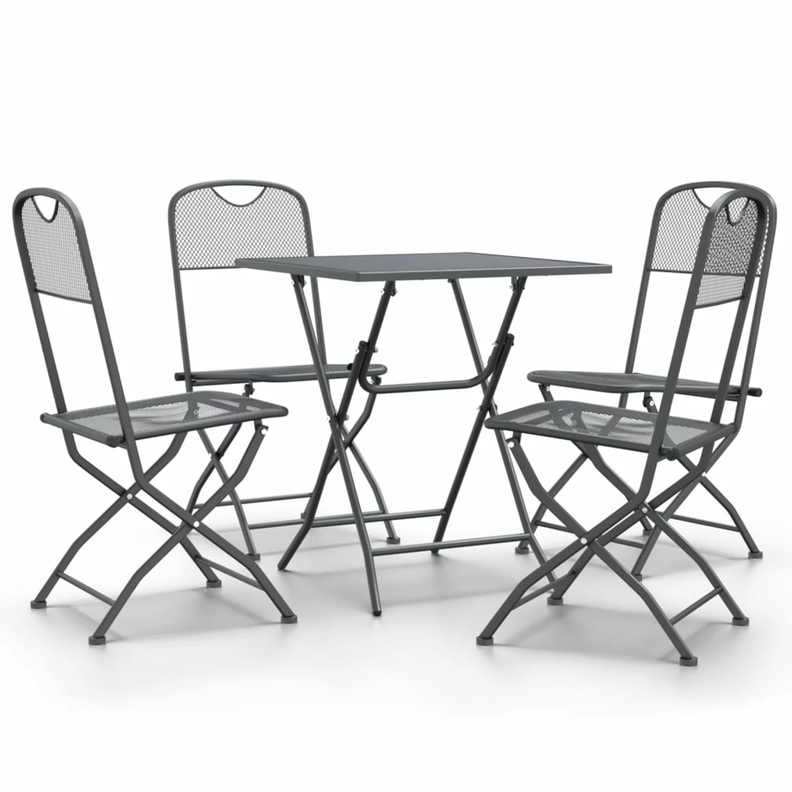Suzicca 5 Piece Patio Dining Set Expanded Metal Mesh Anthracite