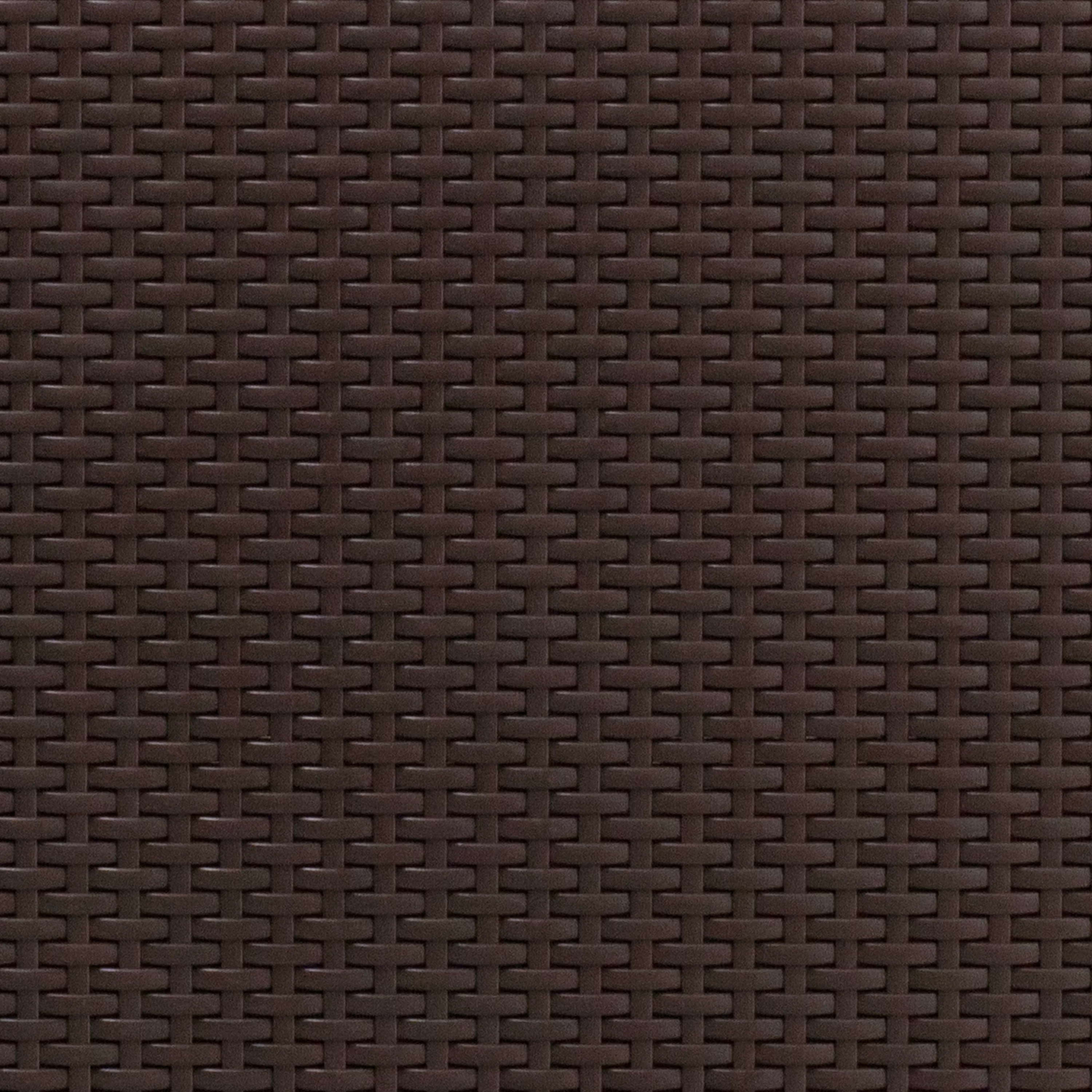 BizChair Chocolate Brown Faux Rattan Sofa with All-Weather Beige Cushions