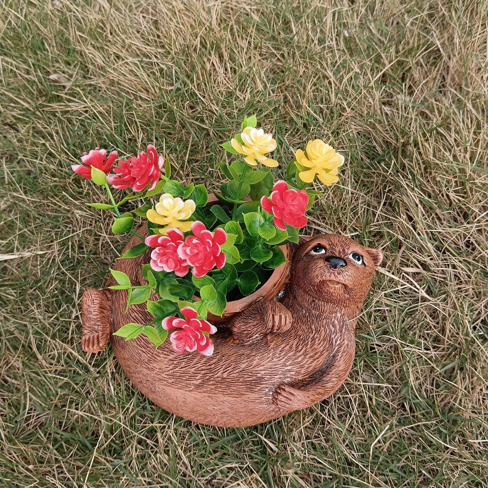 1 PCS Resin Daisy The Planter Swing Face Planter Pot Hanging Resin Flower Head Planters For Indoor And Outdoor Succulent Pots For String Of Pearls Ideal Gifts For Mon