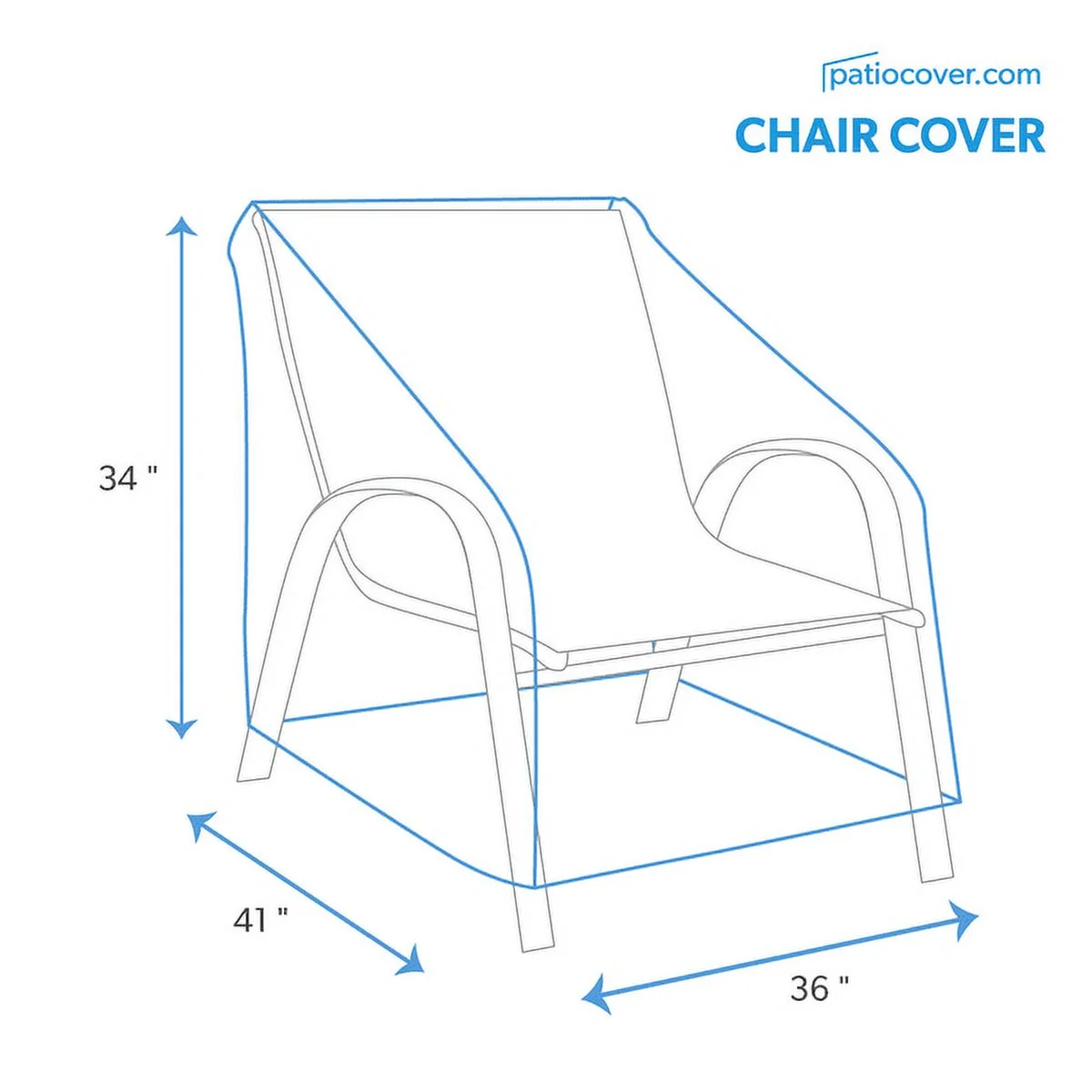 Patio Large Outdoor Chair Cover - Outdoor Patio Chair Washable - Heavy Duty Furniture 36 Inch Combo Cover