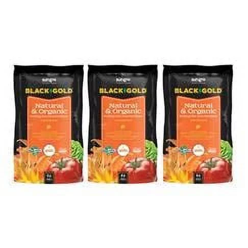 16-Quart Organic Potting Soil, 3 Pack