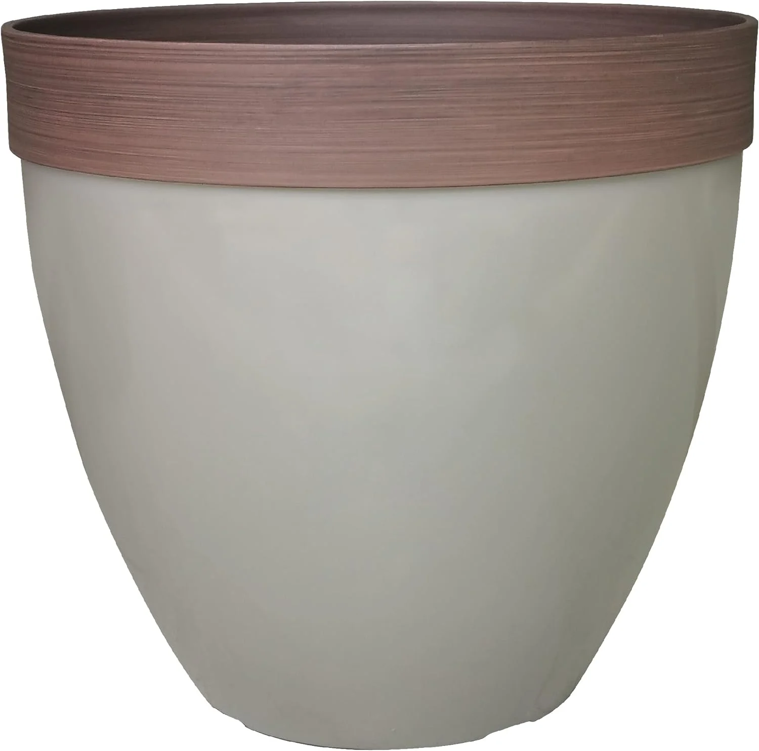Hornsby Resin Outdoor Planter With Drainage Hole And Plug, Taupe