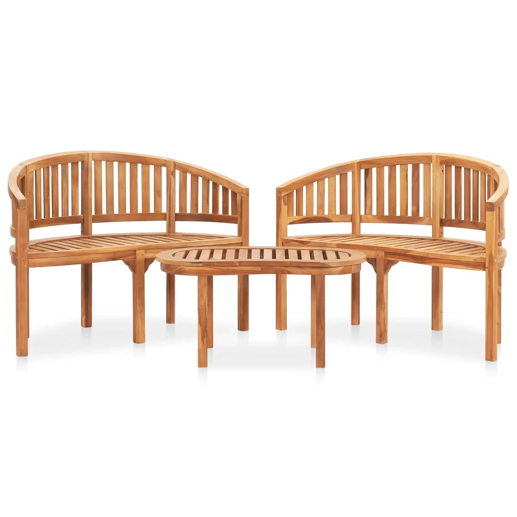 Irfora parcel,Set Couches Patio Conversation Patio 3 Piece Banana Couches Patio Conversation Banana Patio Set Furniture Patio Piece Banana Patio Couches Patio Set Teak Wood