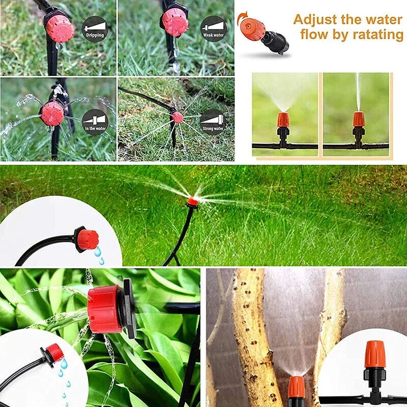 JahyShow 131FT 149X Plant Garden Drip Irrigation System Hose Spray Watering Sprinkler Kit