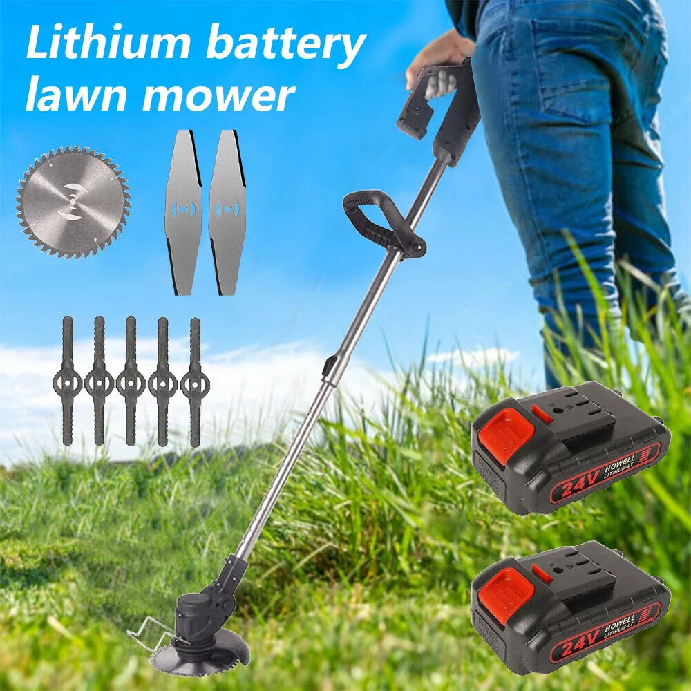 JLLOM NEW Electric Weed Eater - Lawn Edger Cordless Grass String Trimmer Cutter Tool - Effortlessly Trim and Maintain Your Yard