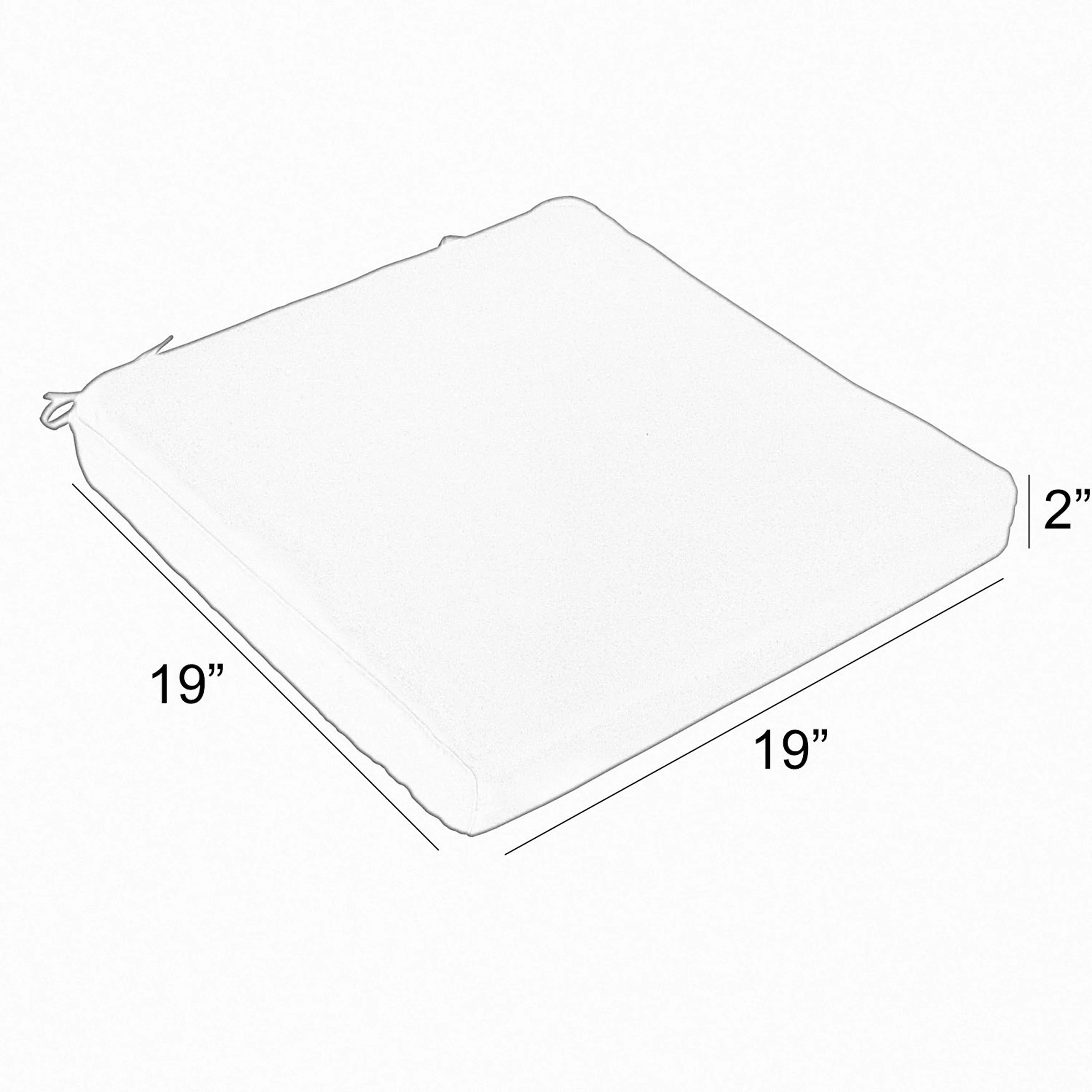 Sunbrella Indigo Blue Indoor/Outdoor Chair Pad Set, Corded 19