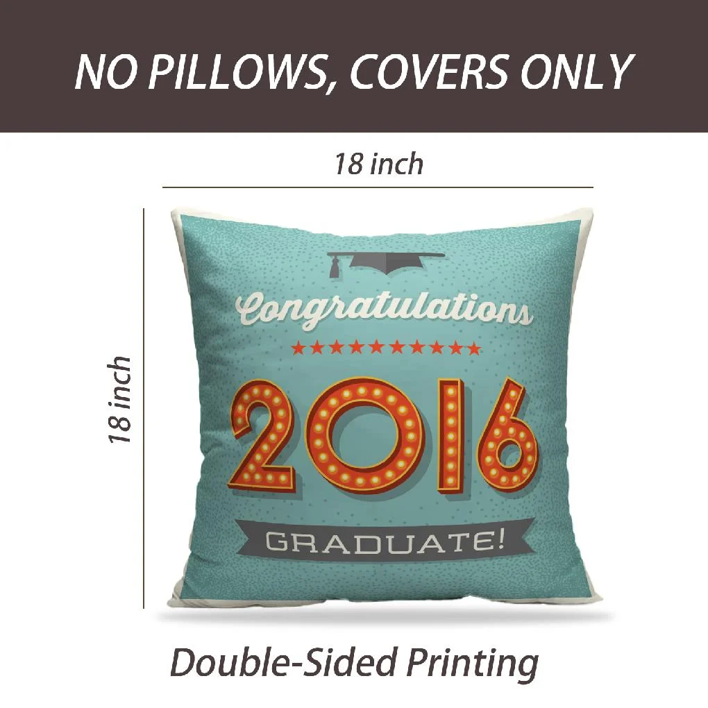 LALILO Throw Pillow Covers Retro Graduation Card With Vintage Cushion Cover 18