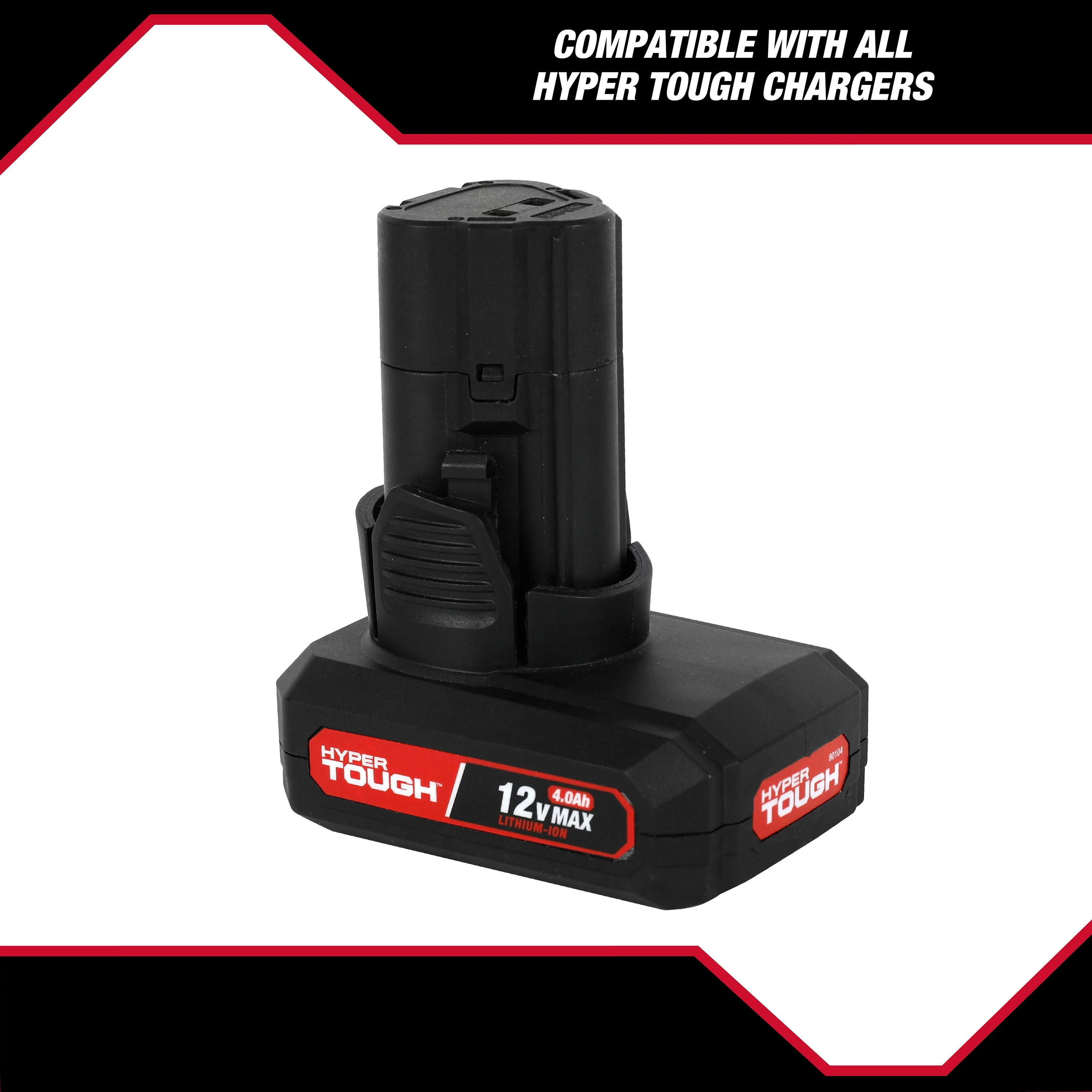 Hyper Tough 12V Max Lithium-Ion 4.0Ah Battery, Model 80104