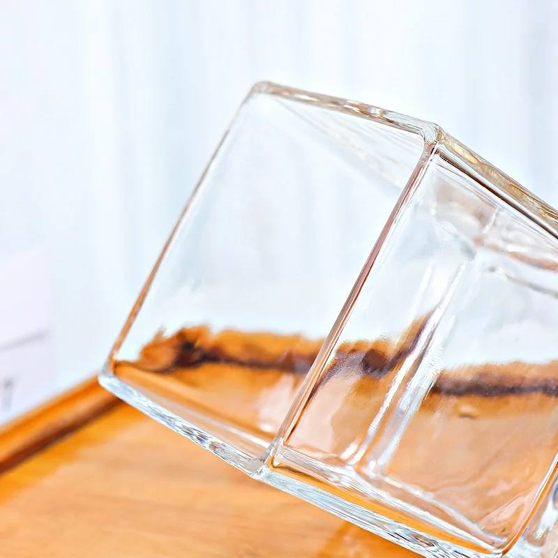 Hydroponic Utensils Copper Coin Grass Creative Bottle Glass Flower Pot Aquatic Plant Tulip Flower Vase Fangfang Describer Brown Pottery-500G Without Square Vat Intermediate