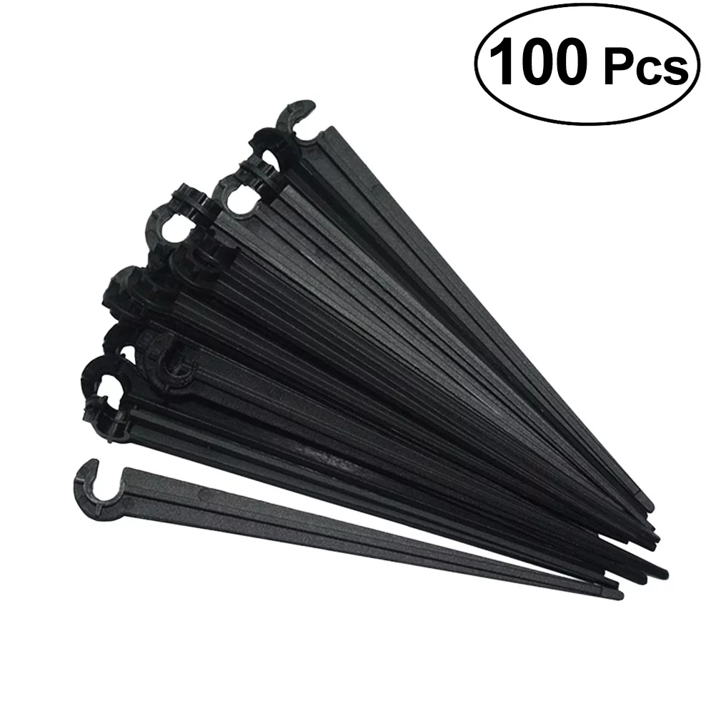 NUOLUX Drip Stakes Irrigation Support Hose Stakes Line Tubing Hold Dripper Garden Emitters Stake Holder Pipe Emitter Riser