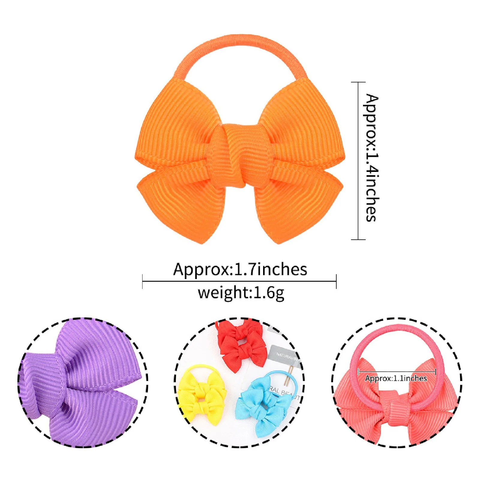 Baby Hair Ties With Bows For Toddler Elastic Ponytail Holders Small Hair Ties For Baby Girls Hair Accessories Hair Ties Spiral Large