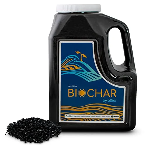 Superchar - Premium Biochar Charcoal Soil Amendment - 128oz Horticultural Charcoal for Plants - All Natural Enhancer for Garden and Potting Soil - Stimulates Plants Growth - 128oz Jug