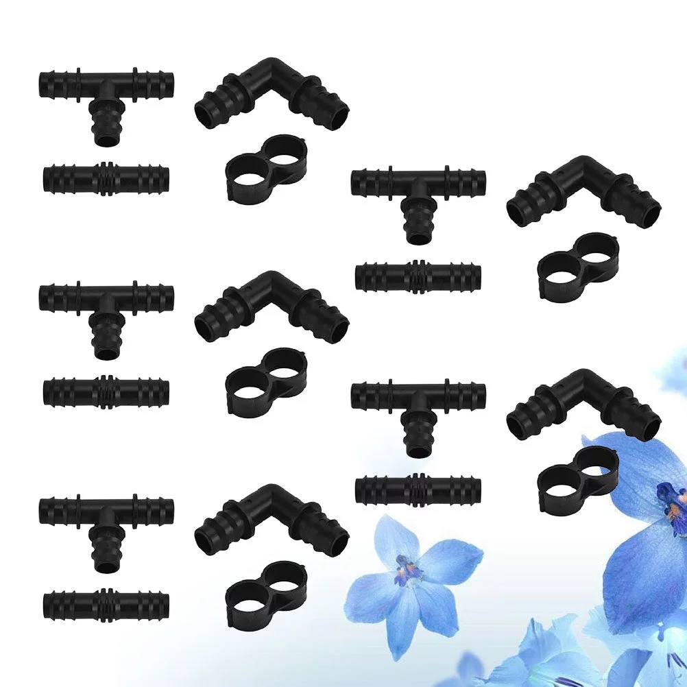 Guichaokj 20pcs PE Spray Nozzles Spray Atomization Irrigation Drippers Sprinklers Emitter Drip (Black)