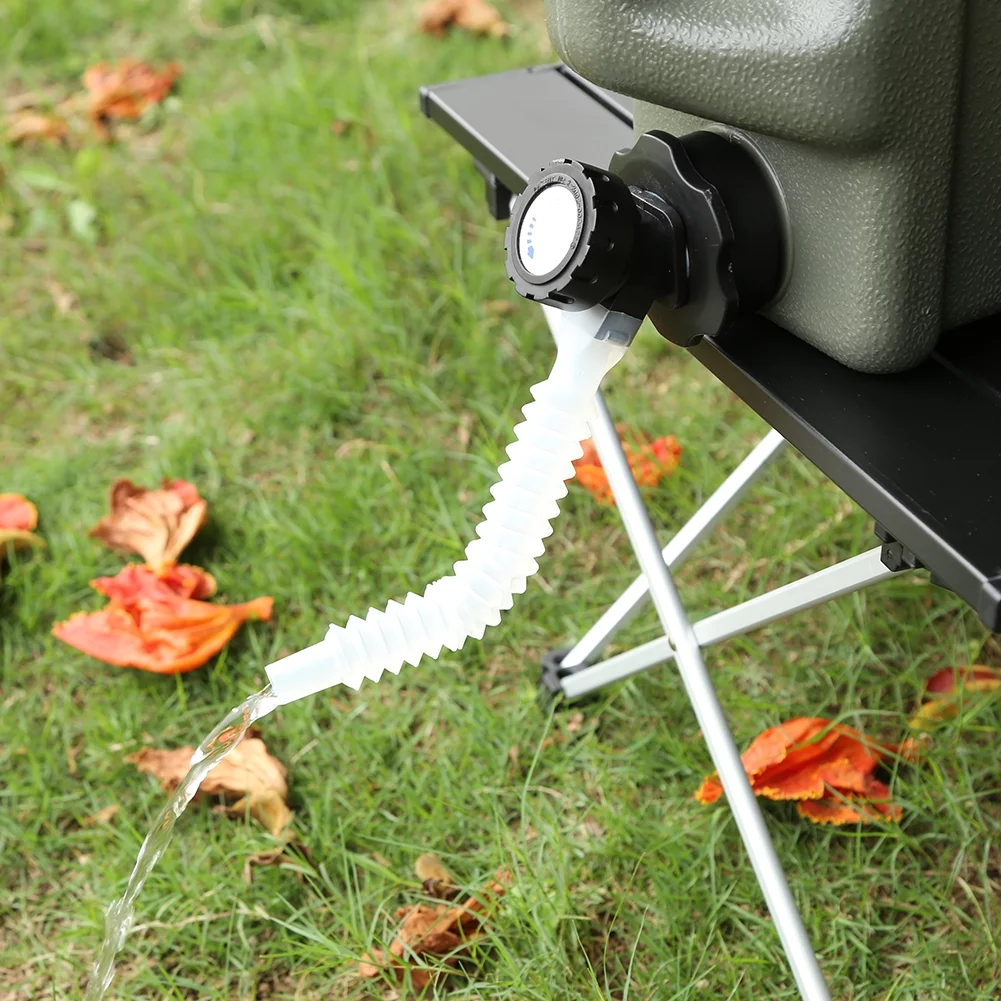 SunyaMood 10L Camping Water Bucket Tank Outdoor Water Bin with Faucet (Army Green)