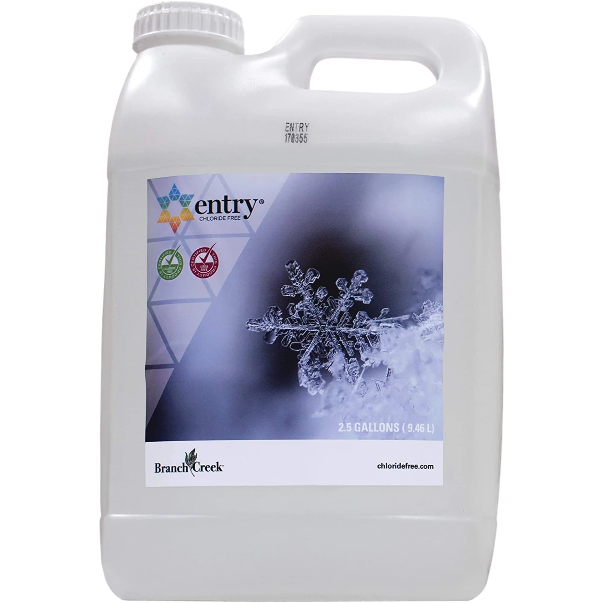 Entry Chloride-Free, Non-Toxic, Liquid Snow and Ice Melt, 2.5 Gallon Jug