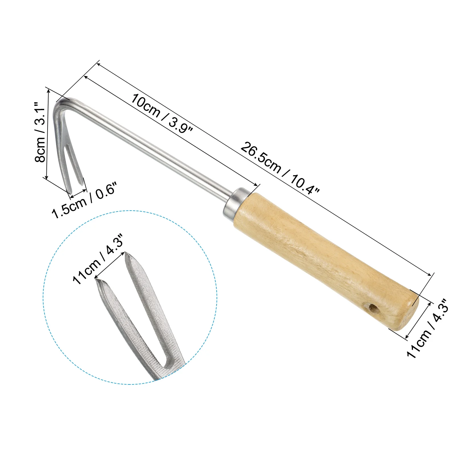 Uxcell Garden Weeder Hand Tool Weeding Tools Ergonomic Gardening Hand Cultivator Weed Remover