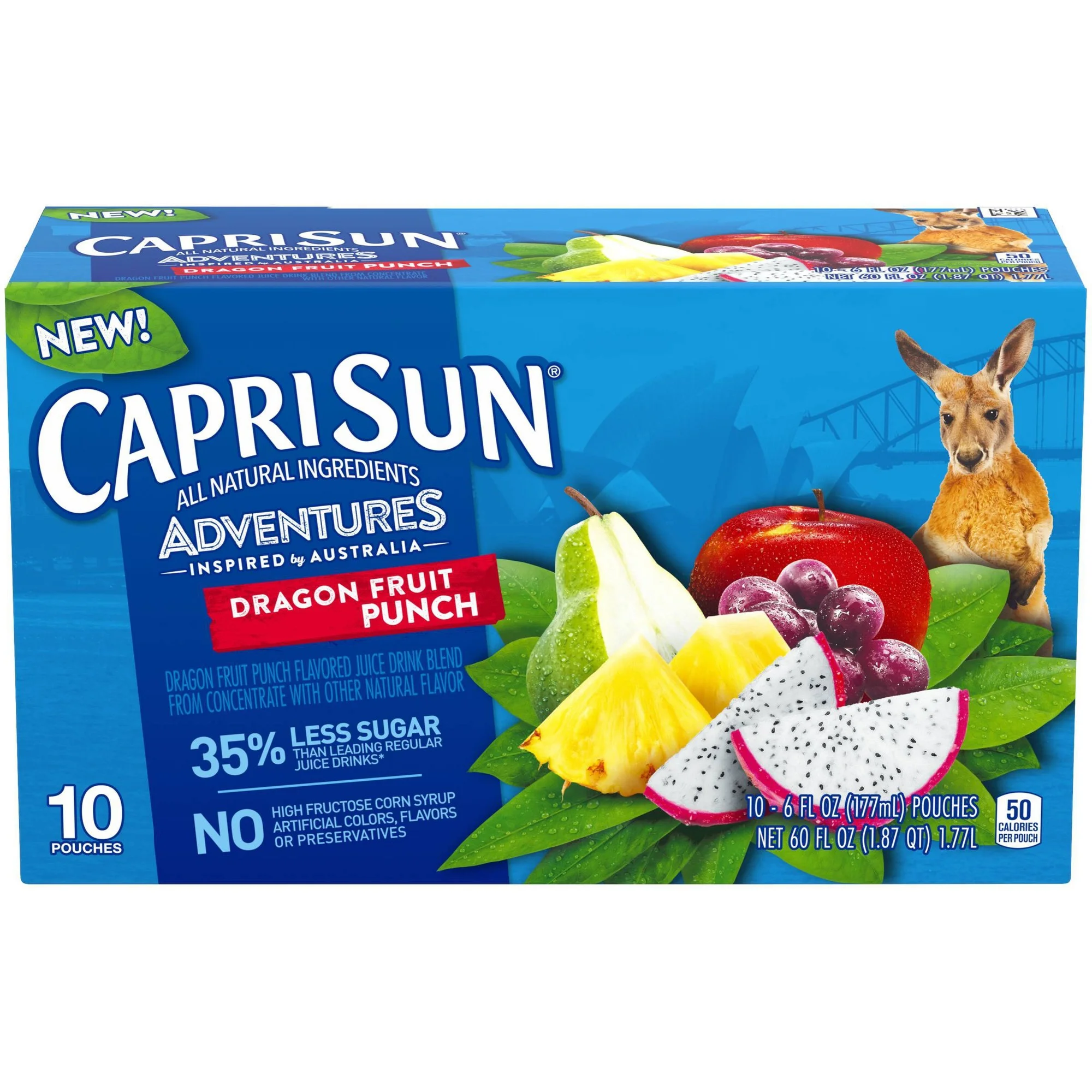 Capri Sun Adventures Dragonfruit Punch - 10pk/6 Fl Oz Pouches